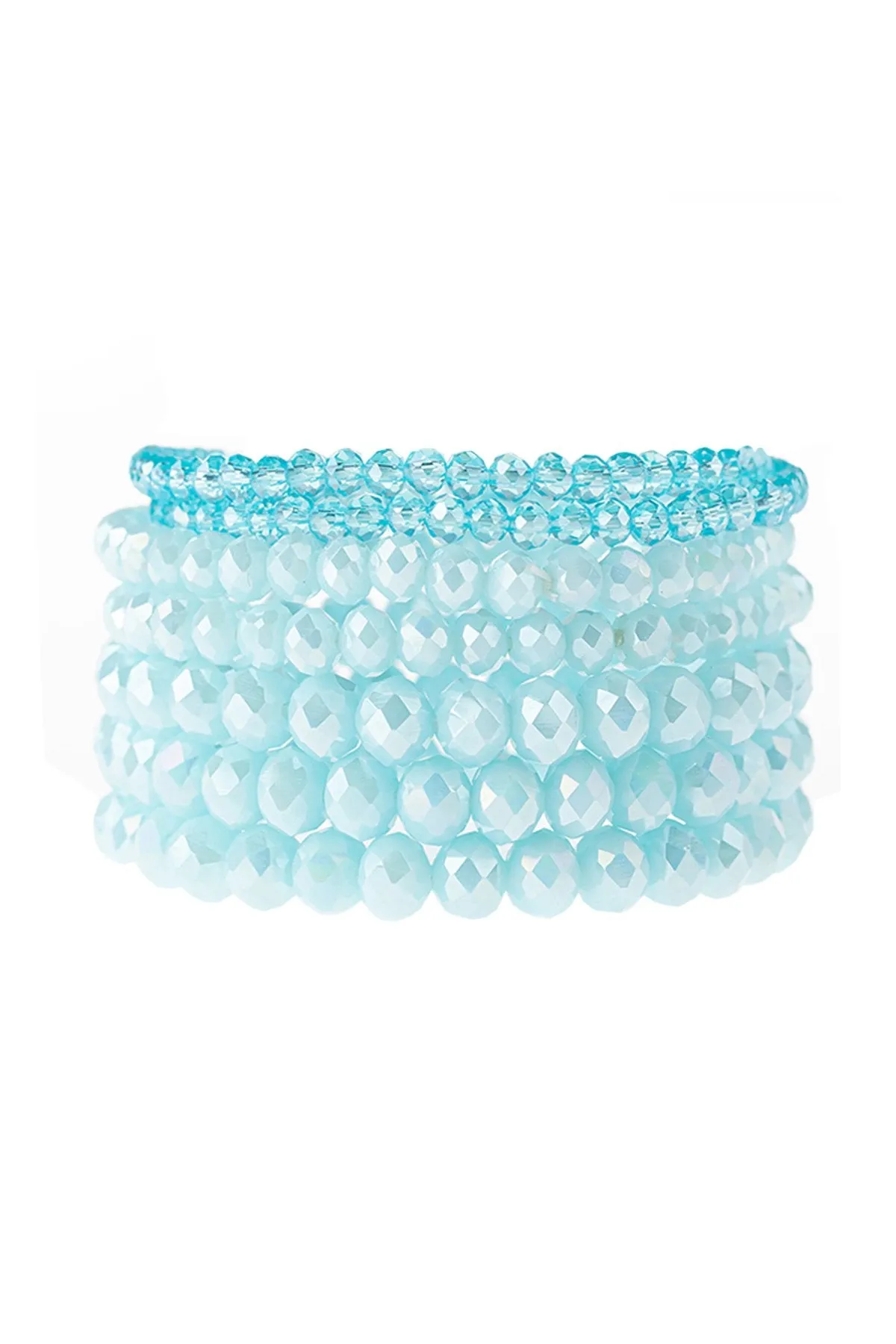Hdb2750 - Seven Lines Glass Beads Stretch Bracelet