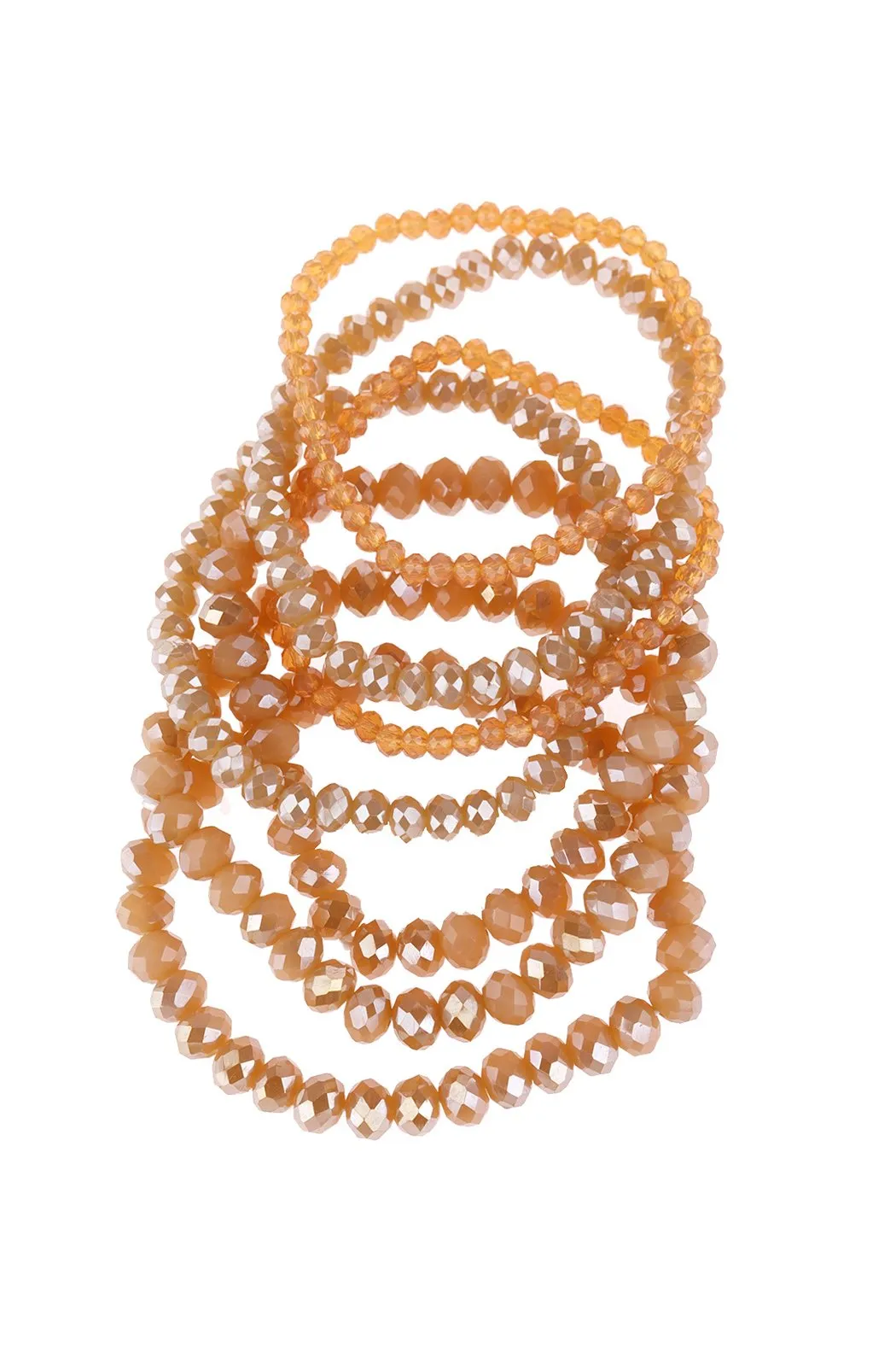 Hdb2750 - Seven Lines Glass Beads Stretch Bracelet