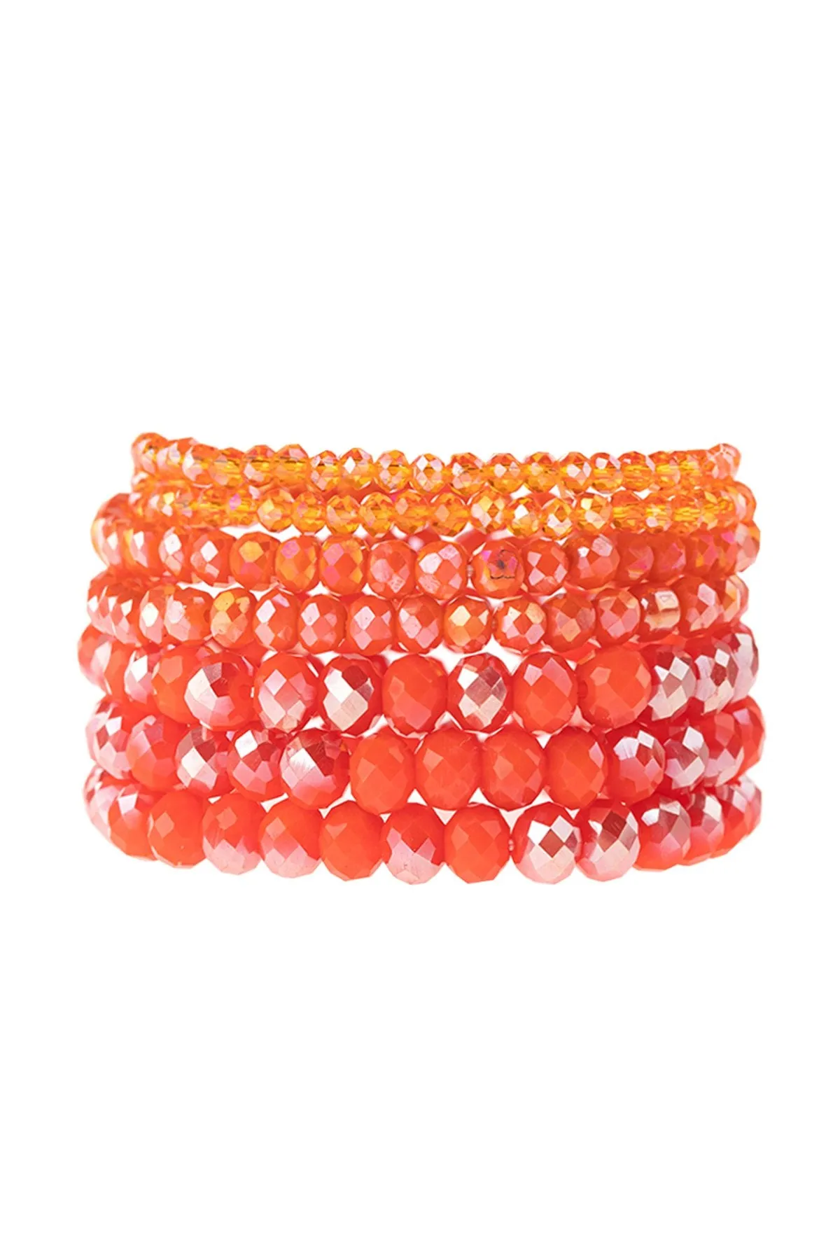 Hdb2750 - Seven Lines Glass Beads Stretch Bracelet