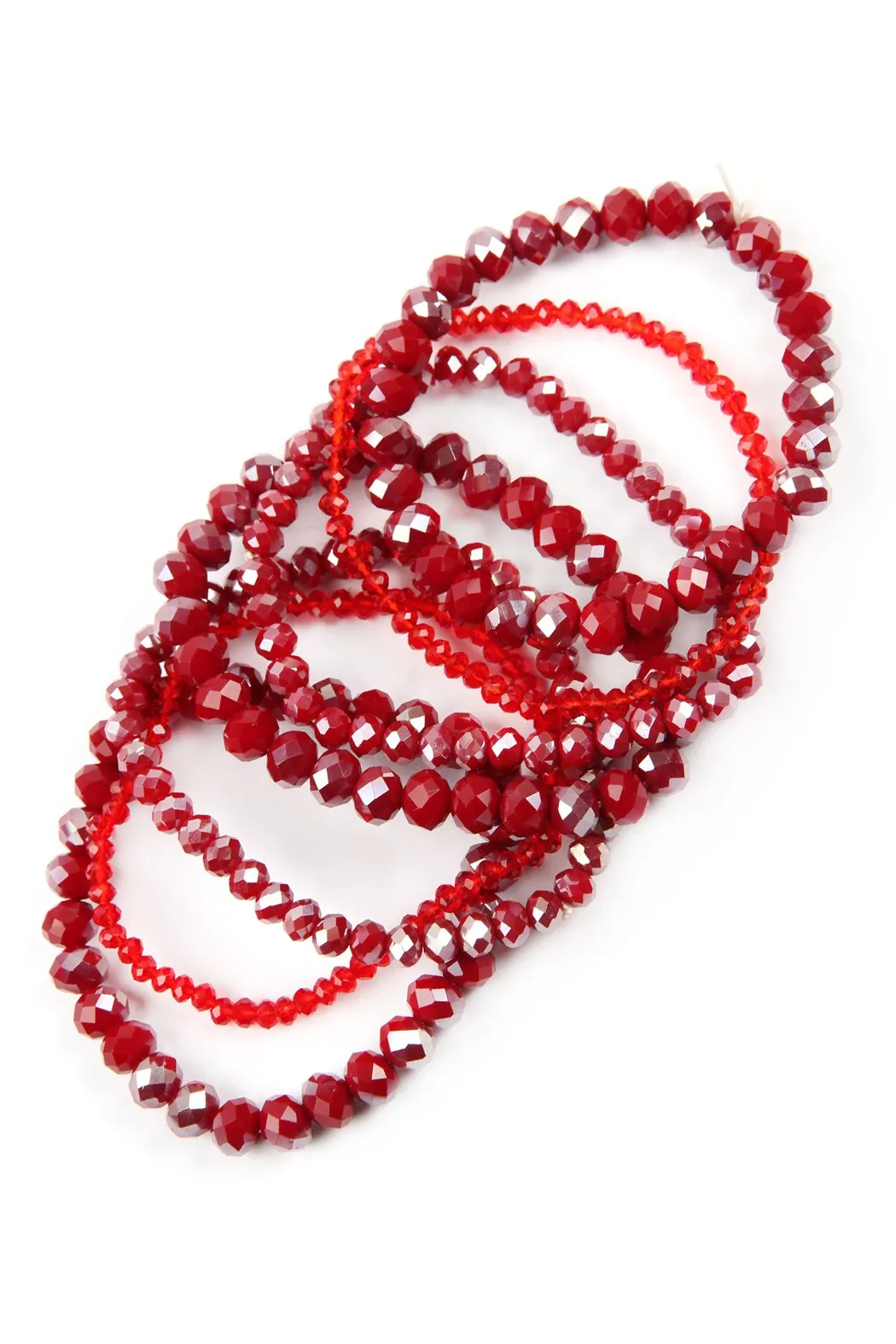 Hdb2750 - Seven Lines Glass Beads Stretch Bracelet