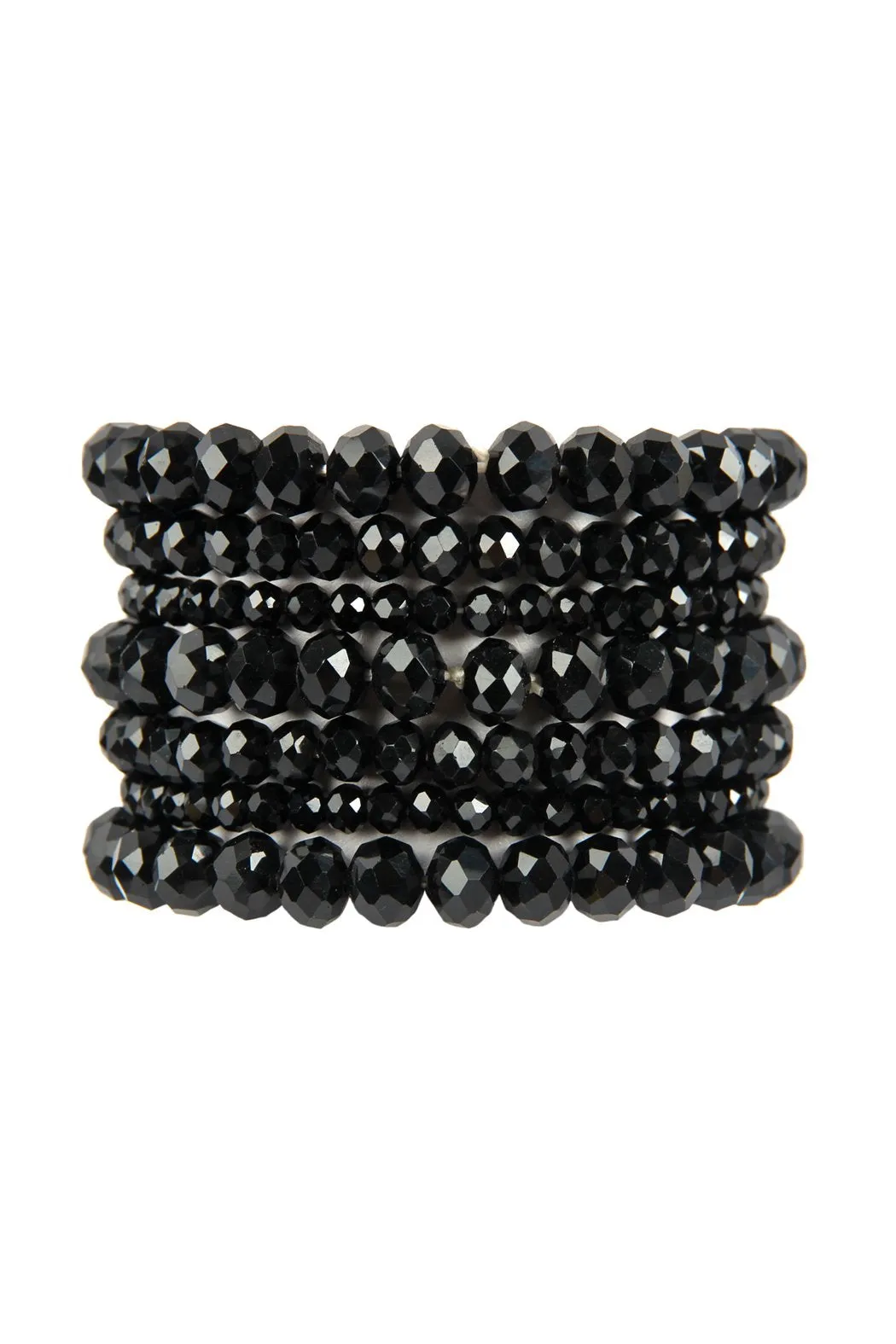 Hdb2750 - Seven Lines Glass Beads Stretch Bracelet