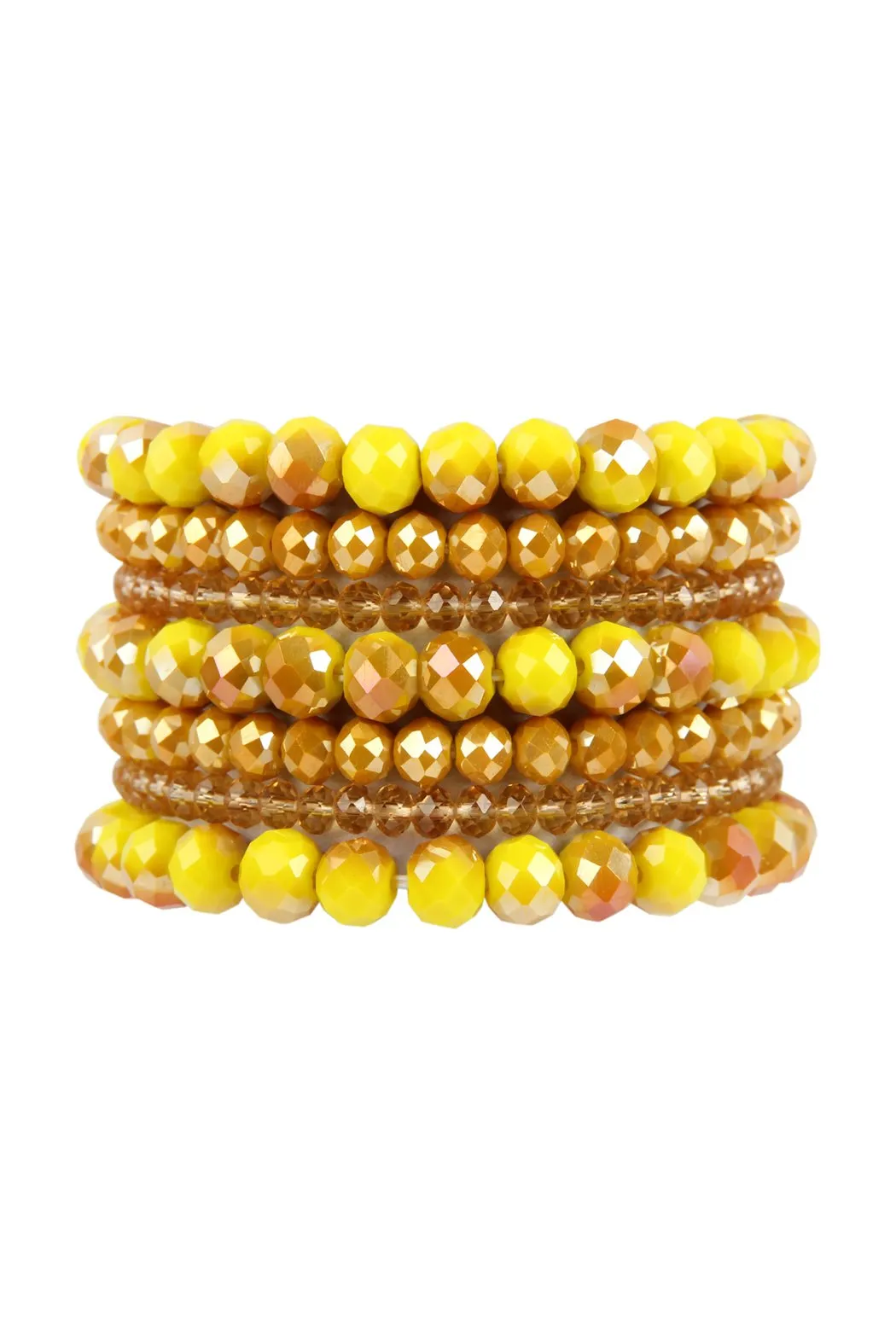 Hdb2750 - Seven Lines Glass Beads Stretch Bracelet