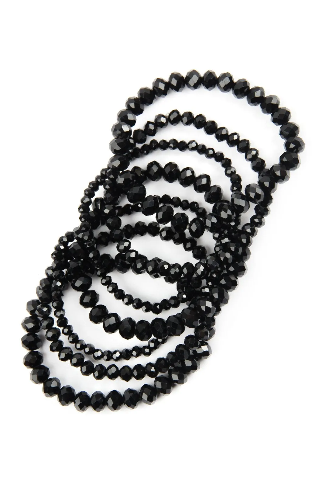 Hdb2750 - Seven Lines Glass Beads Stretch Bracelet