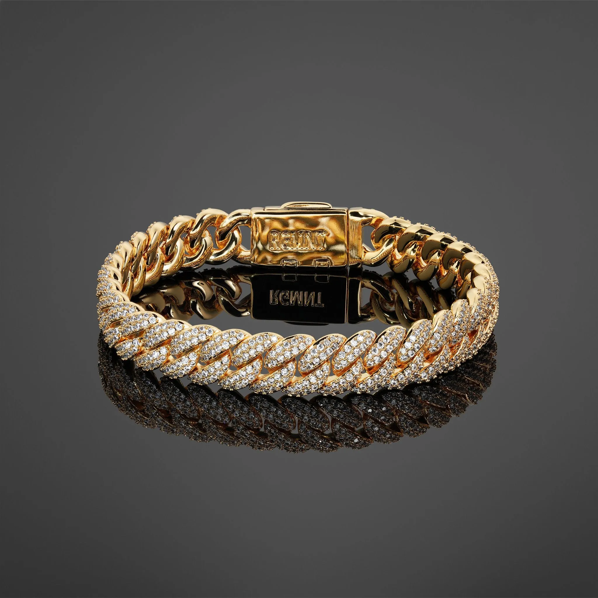 Iced Cuban Bracelet 10mm - Gold RG361