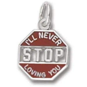 I'Ll Never Stop Loving You Charm In Sterling Silver