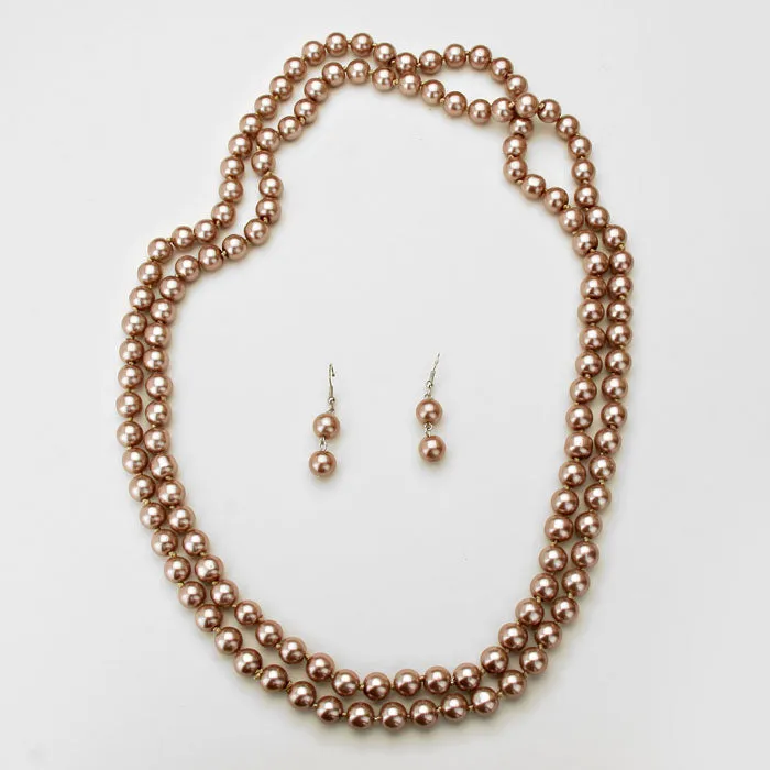 iLLASPARKZ 58" Pearl Long Necklace