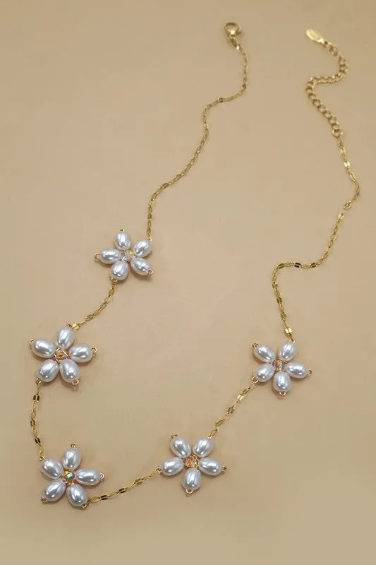In The Air Flower Bead Necklace