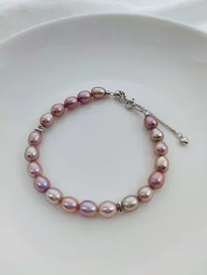 IRIDESCENT FRESHWATER PEARL BRACELET