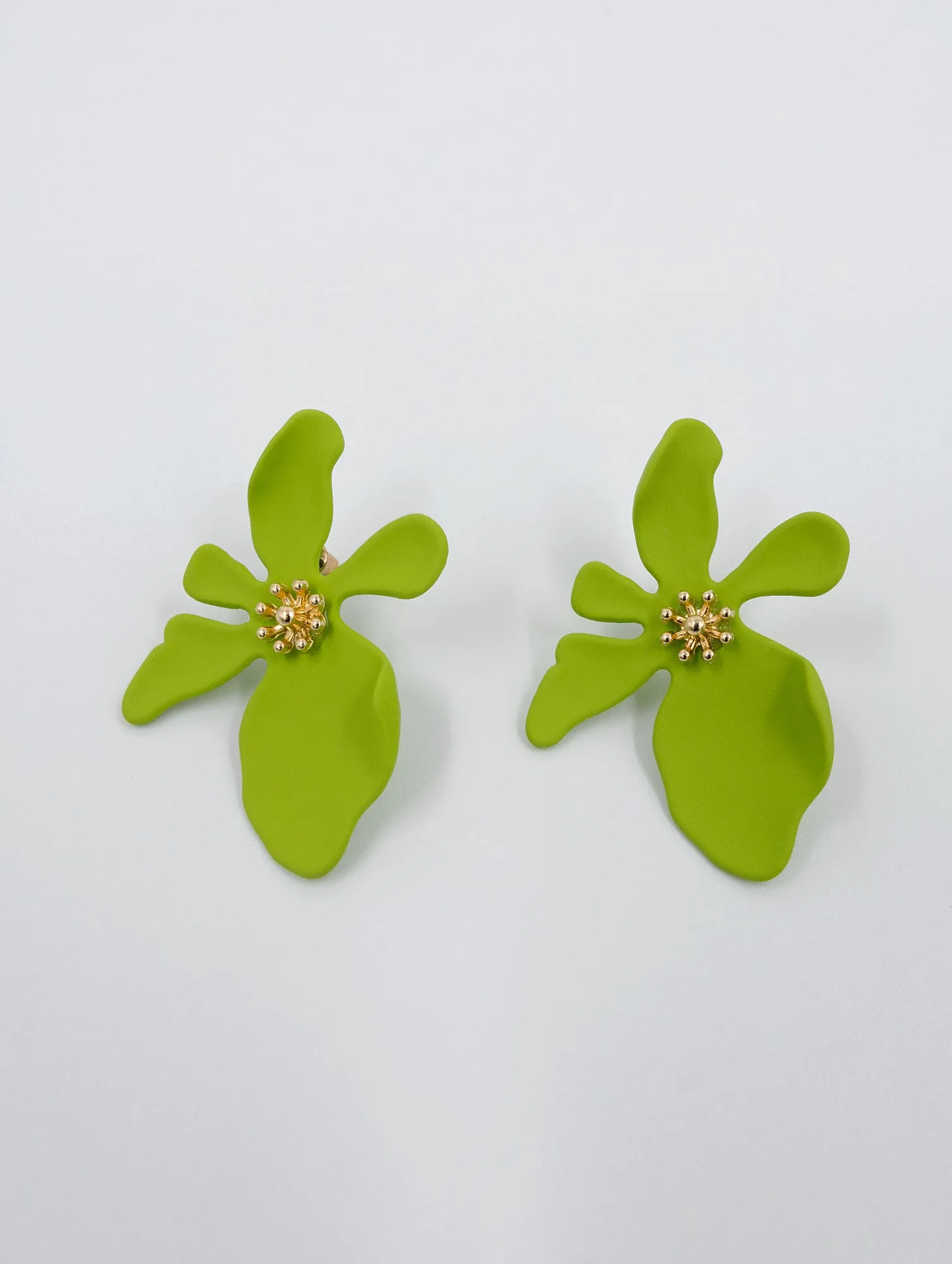 LILA Flower Earrings (lime)