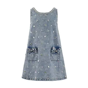 Lola & The Boys Crystal Denim Dress
