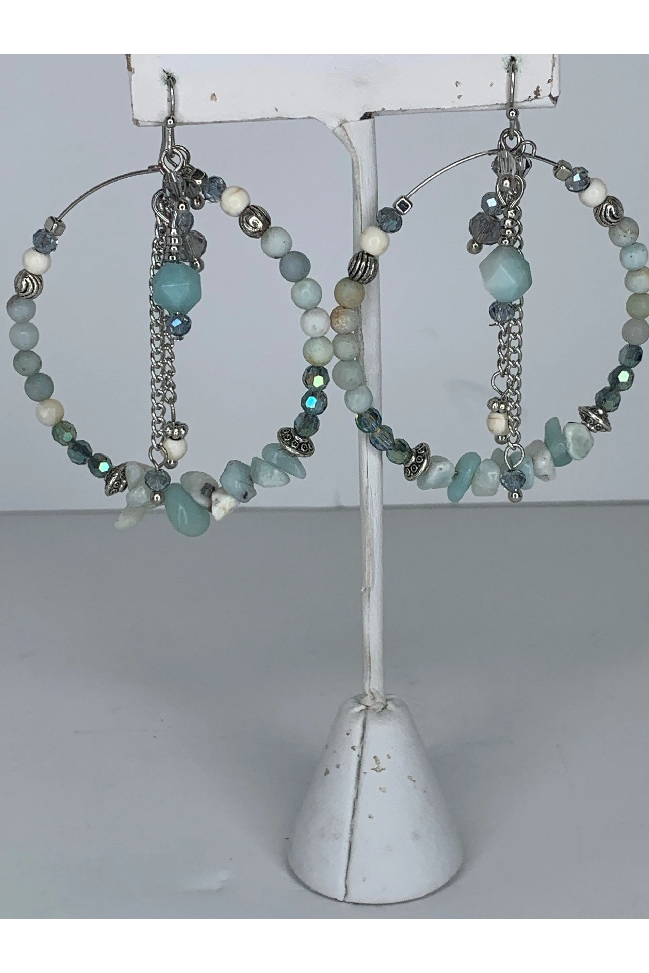 Lost And Found Natural Stone Beaded Bracelet In Mint