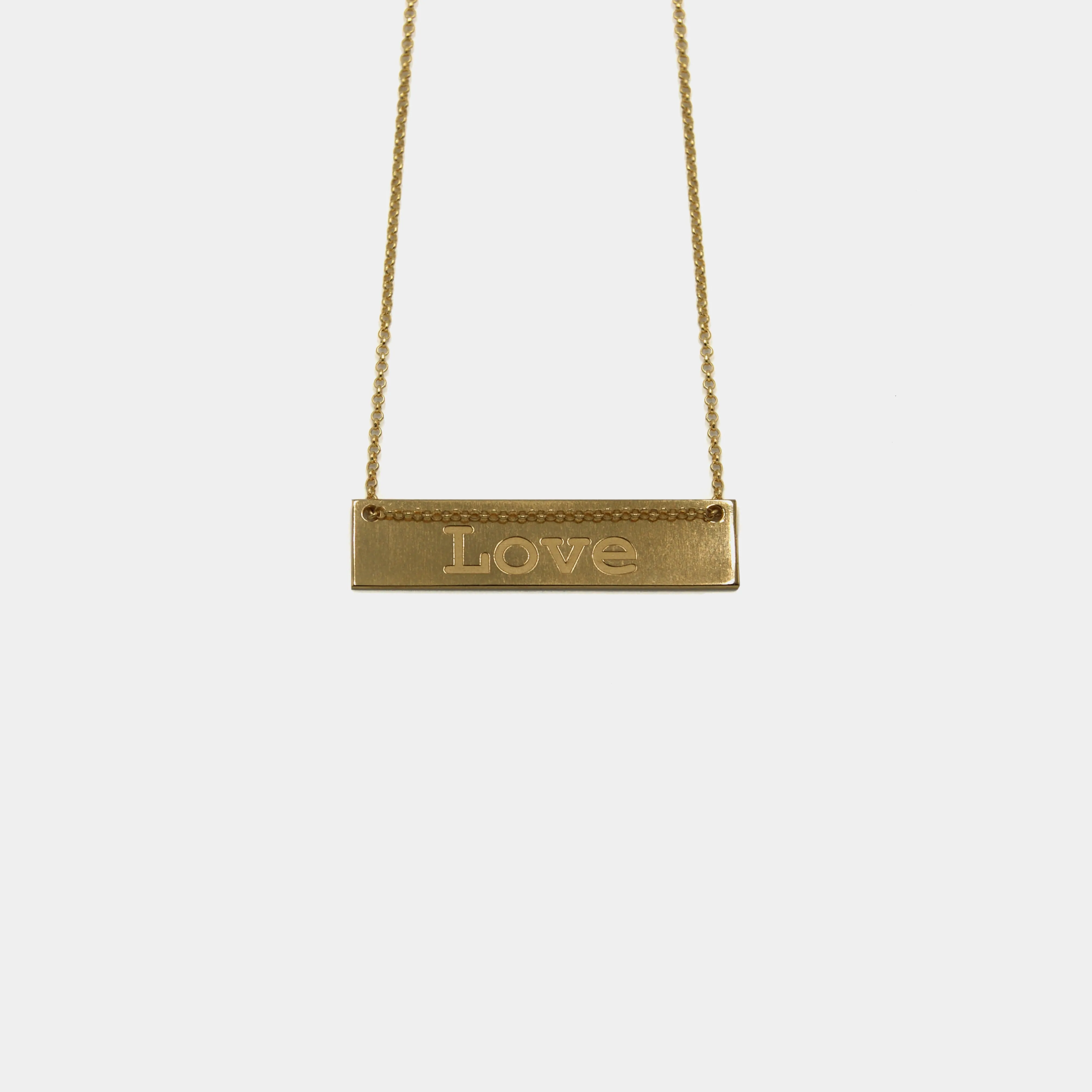 Love - necklace - gold plated
