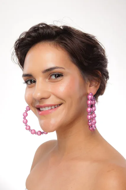Metallic Boss Hoop Earrings