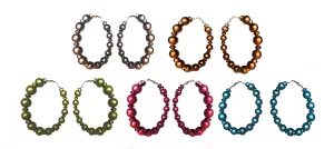 Metallic Boss Hoop Earrings