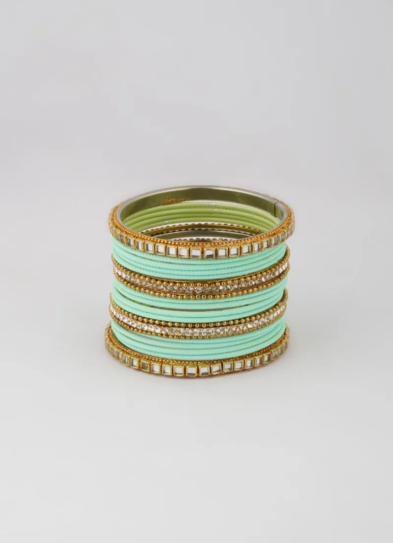 Mint Double Bangle Set