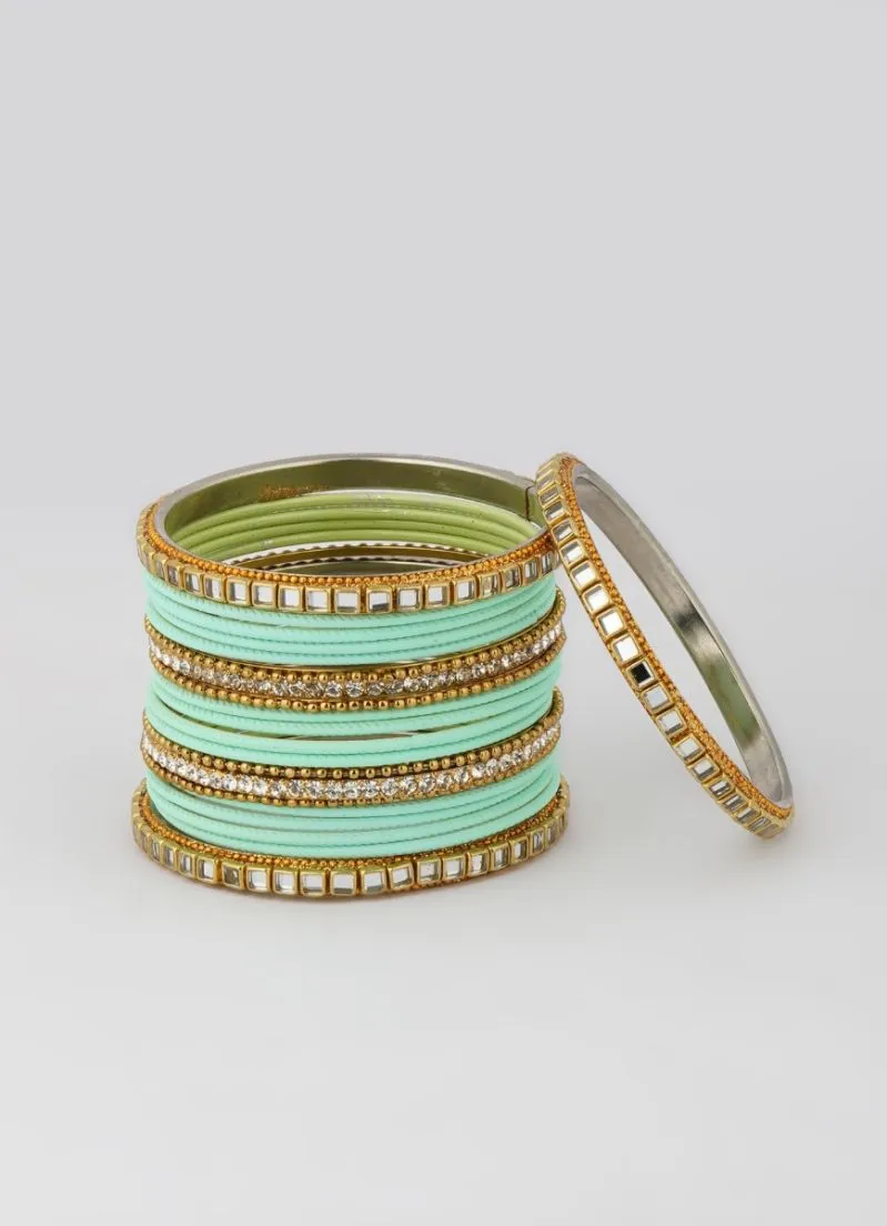 Mint Double Bangle Set