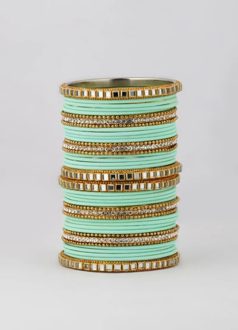 Mint Double Bangle Set