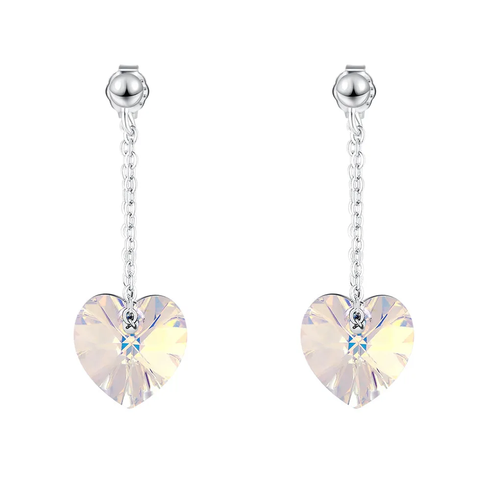 My Love Dangle Earrings Embellished with Crystals from SWAROVSKI Moonlight