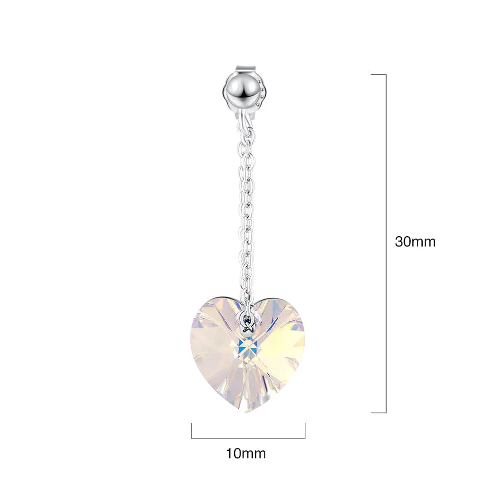 My Love Dangle Earrings Embellished with Crystals from SWAROVSKI Moonlight
