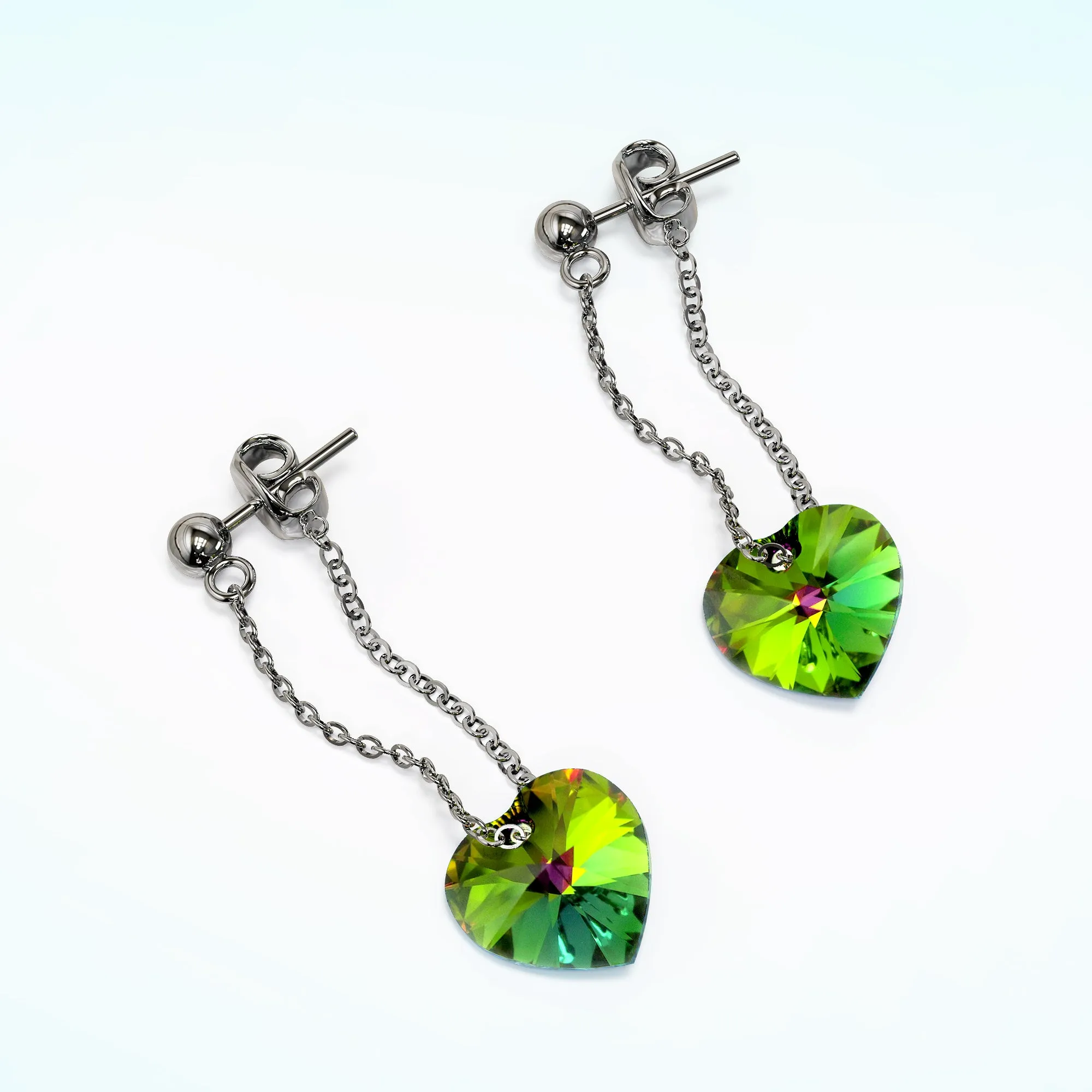 My Love Dangle Earrings Embellished with Crystals from SWAROVSKI Vitrail