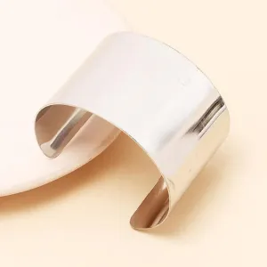 New Boho Wide Cuff Open Bangle Bracelet for Women Gold Silver Color Wrist Cuff Wrap Bracelet Adjustable Girls Jewelry