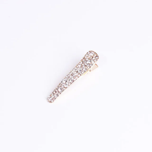 New Fashion Women Hair Clips Alloy Crystal Hairpins Black Barrettes Girls Elegant Hairgrips Hair Accessories For Woman