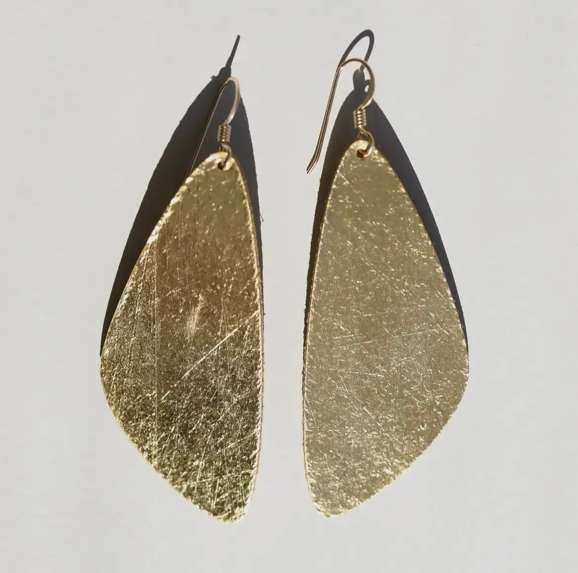 Nickel and Suede Gold Evie Earrings