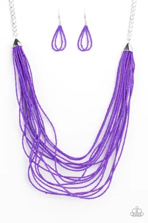 Paparazzi Necklace ~ Peacefully Pacific - Purple