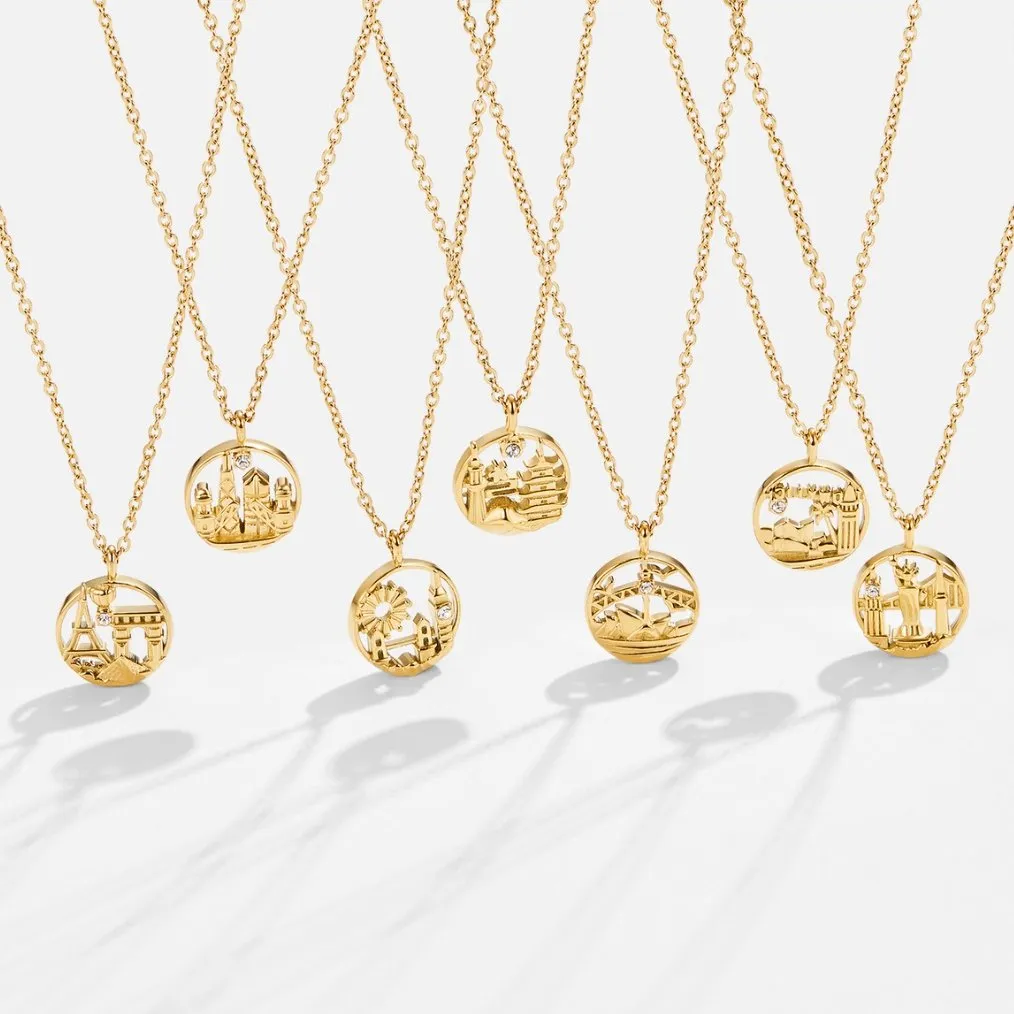 Paris 'The Traveler' City Necklace