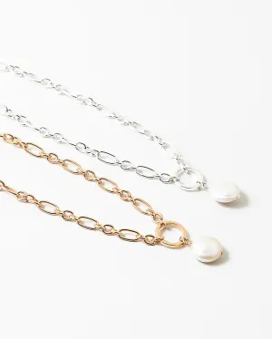 Pearl on Link Chain