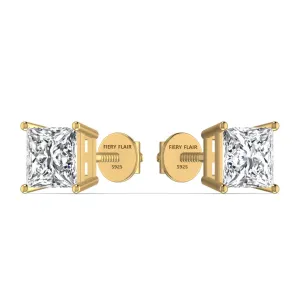Princess Silver Stud Earring
