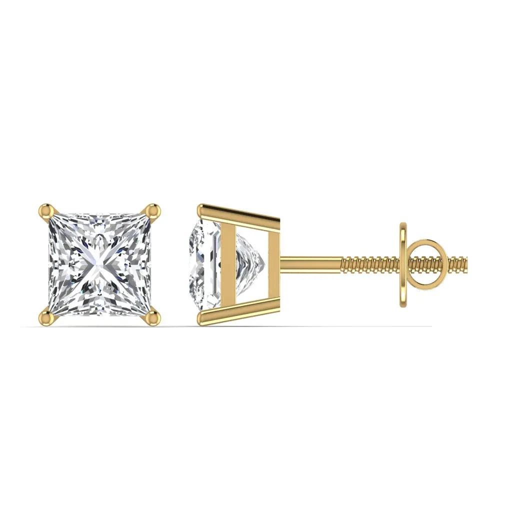 Princess Silver Stud Earring