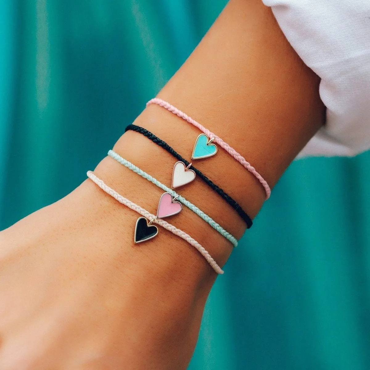 Pura Vida Petite Heart Charm Bracelet ~ Vanilla