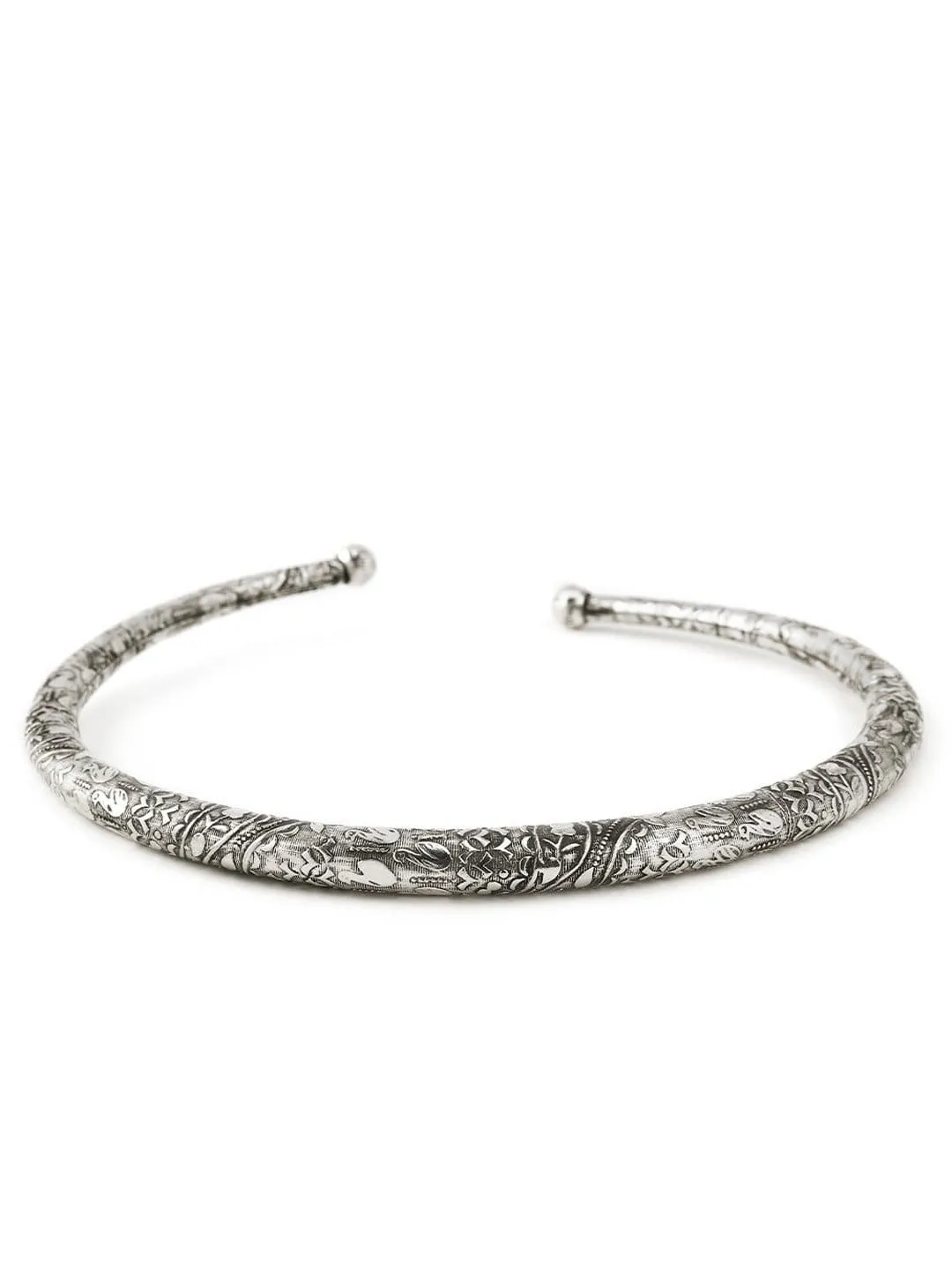 Rubans Oxidised Silver Plated Choker