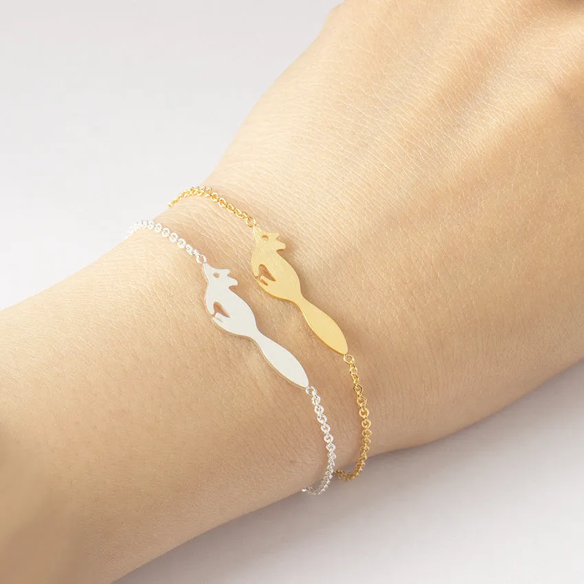 Running Fox Charm Bracelet