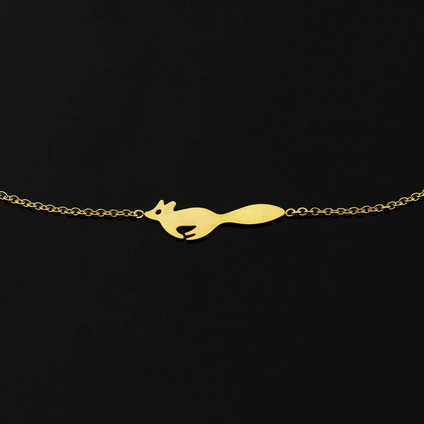 Running Fox Charm Bracelet