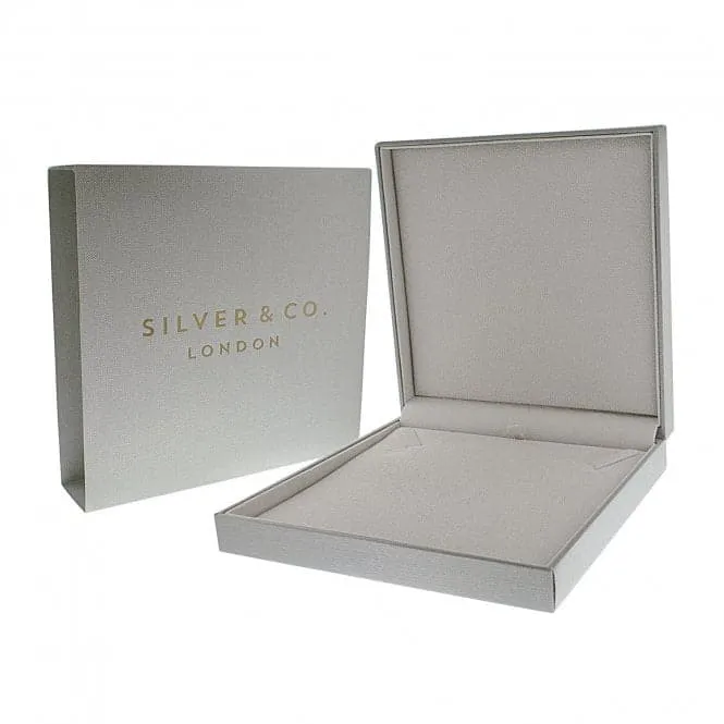 Silver & Co 925 Silver Cubic Zirconia Square Halo Pendant SPG0011CZ