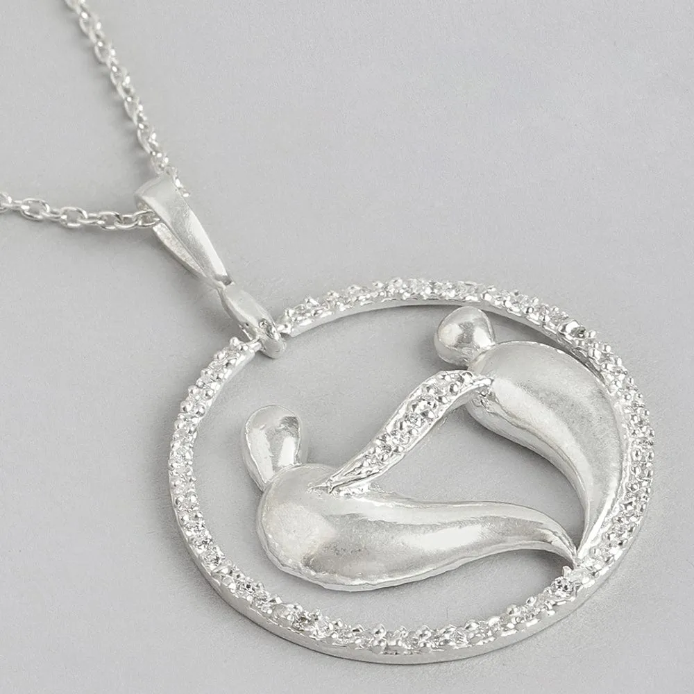 silver love birds necklace