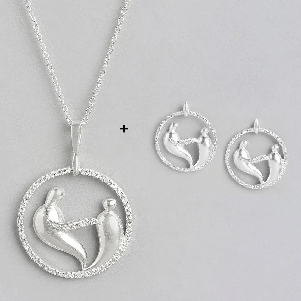 silver love birds necklace