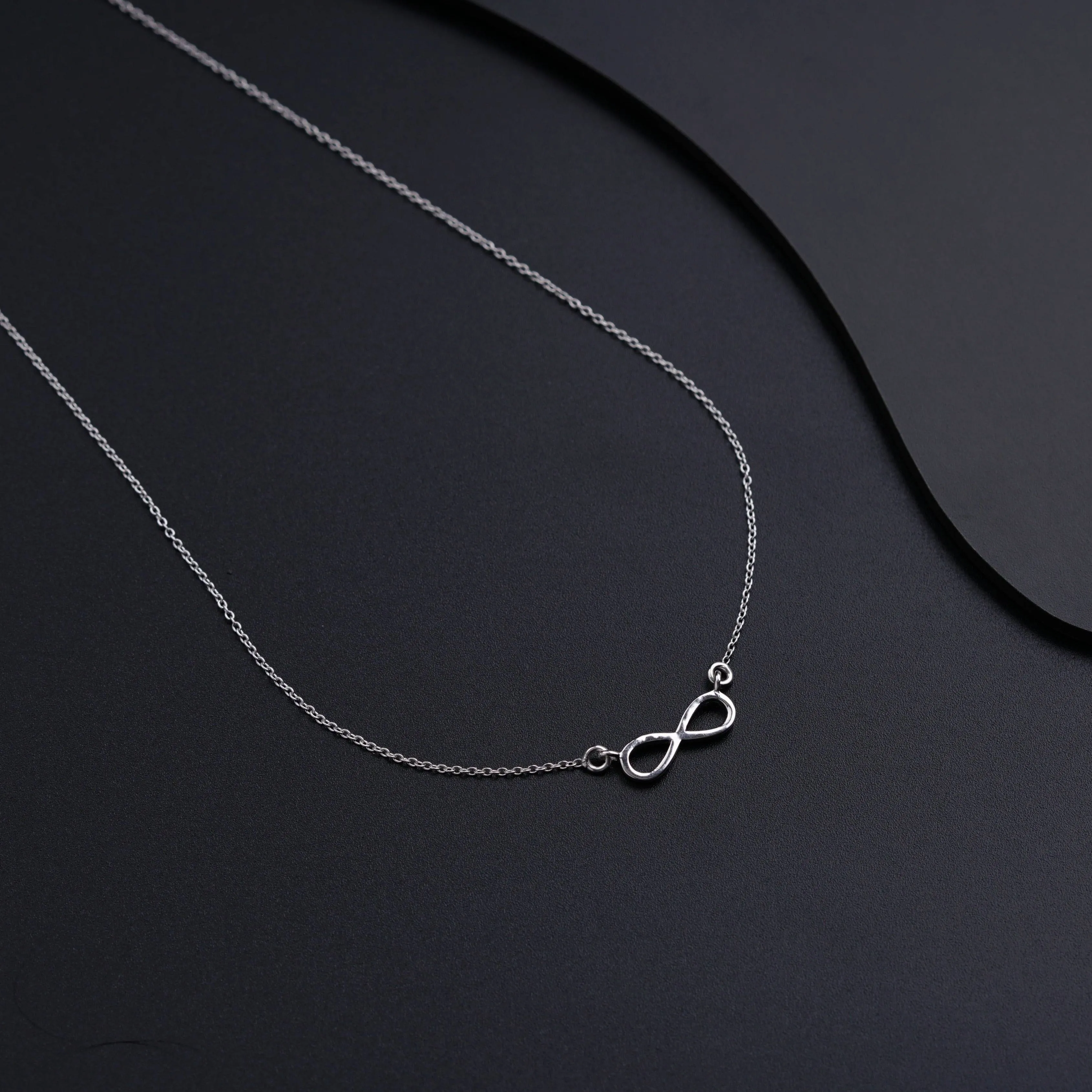 Silver Necklace with Infinity Pendant