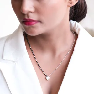 silver oxised mangalsutra