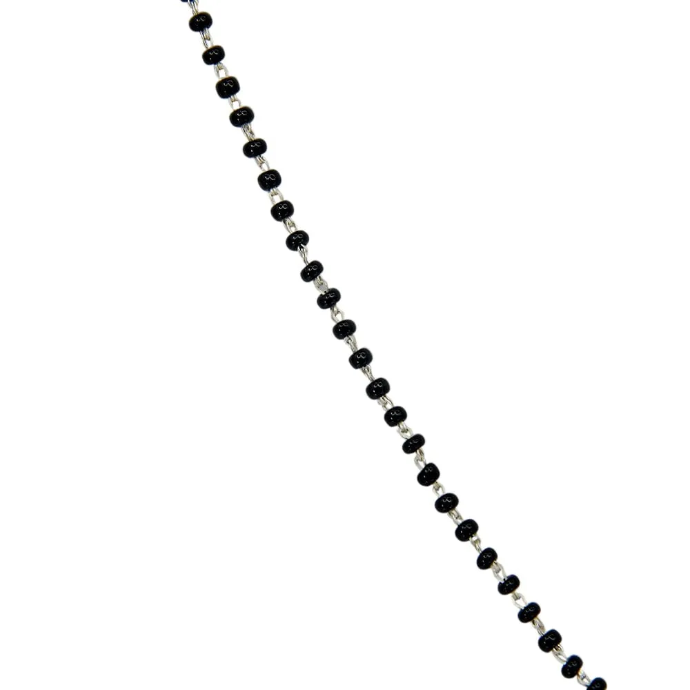 silver oxised mangalsutra