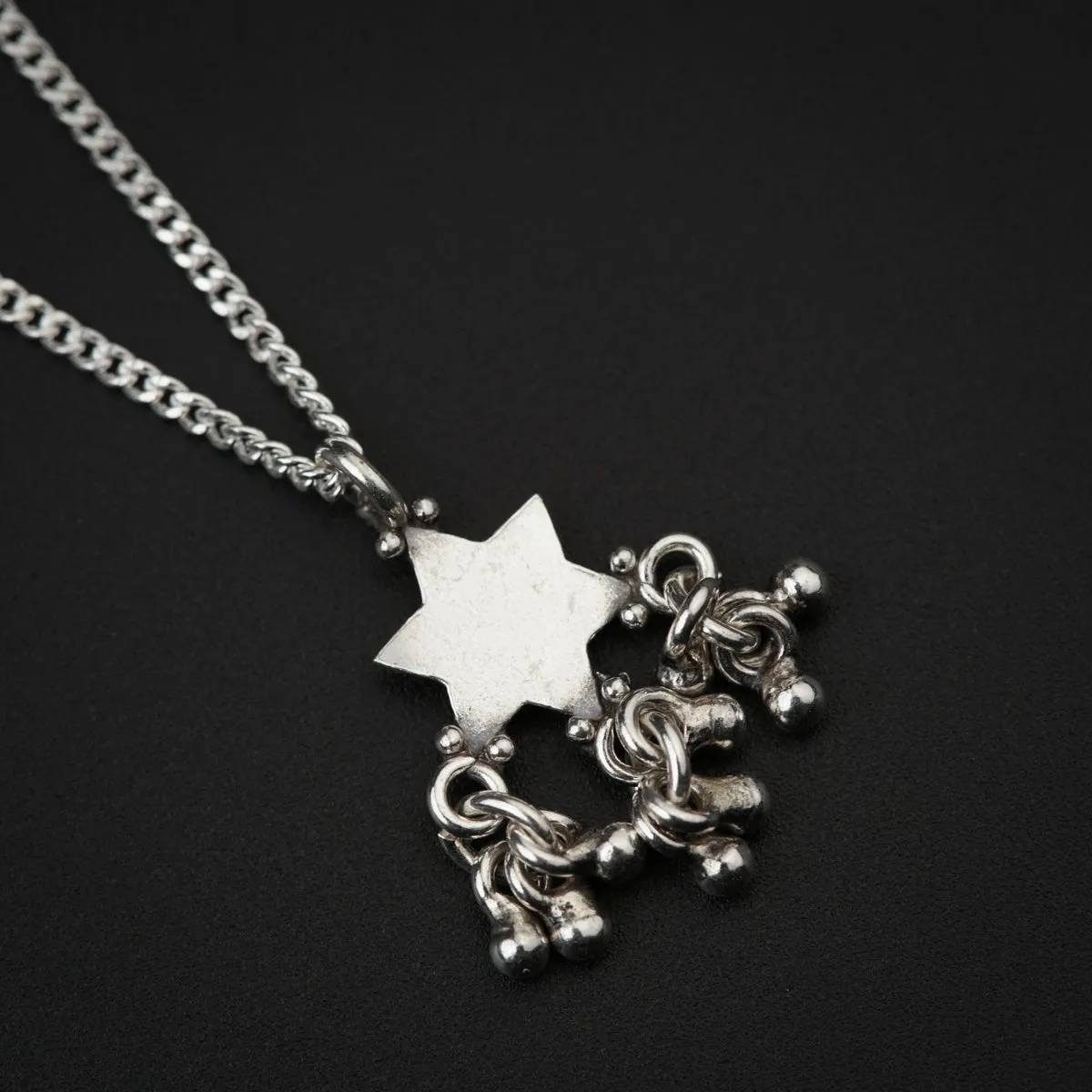 Silver Star Ghungroo Necklace