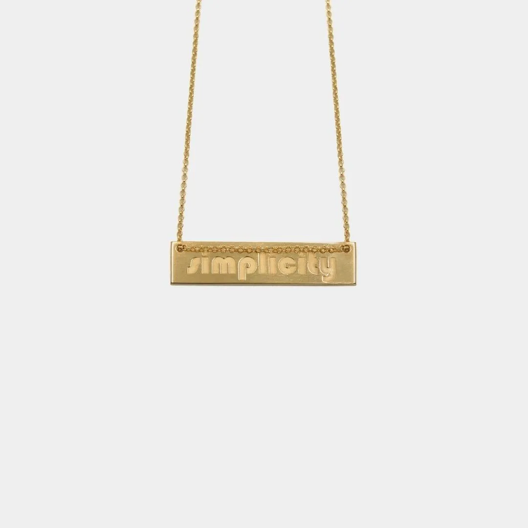 Simplicity - necklace - gold plated