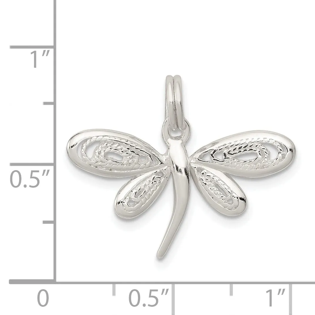 Sterling Silver Polished Dragonfly Charm