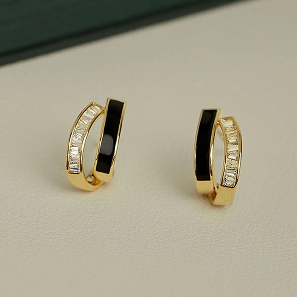 Stud earrings Gold Hoop Earrings for Women 14k Gold Huggie Earrings for women Enamel earrings Jewelry Gifts for Women