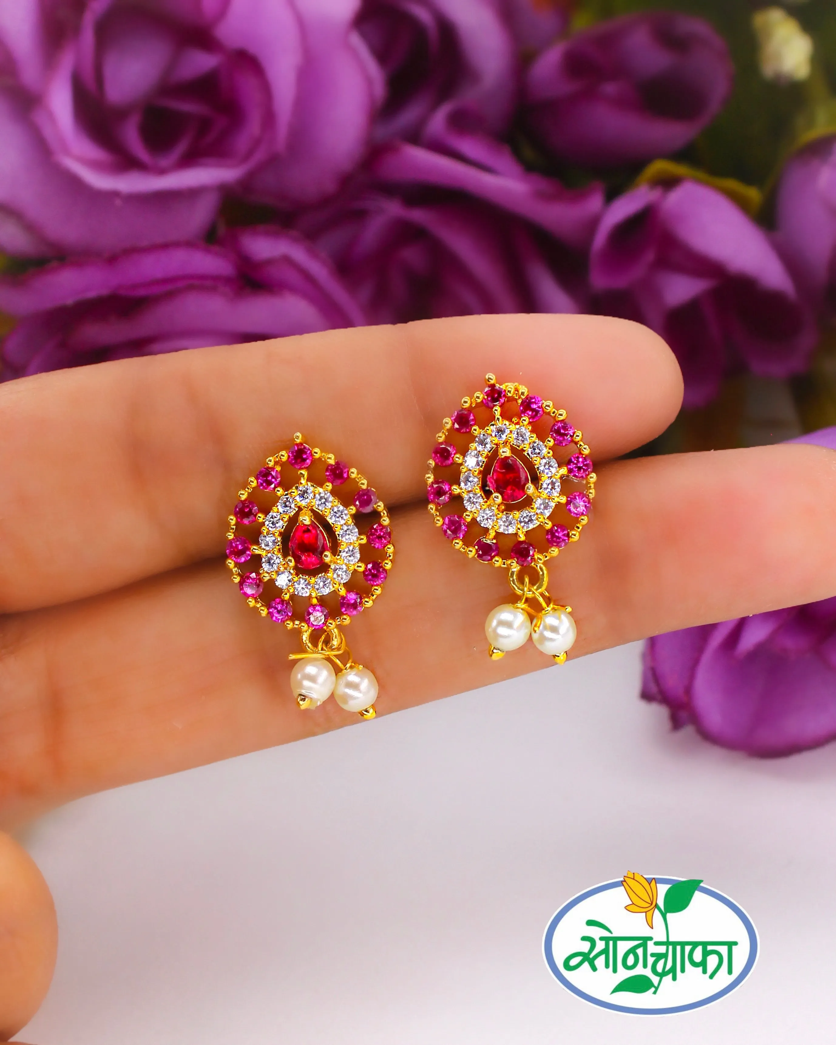 SUBTLE SHIMMER PEARL & DIAMOND EARRINGS