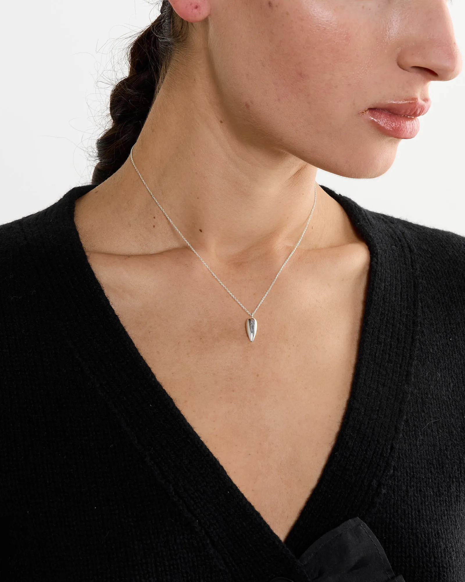 Tiny Spear Pendant in Sterling Silver
