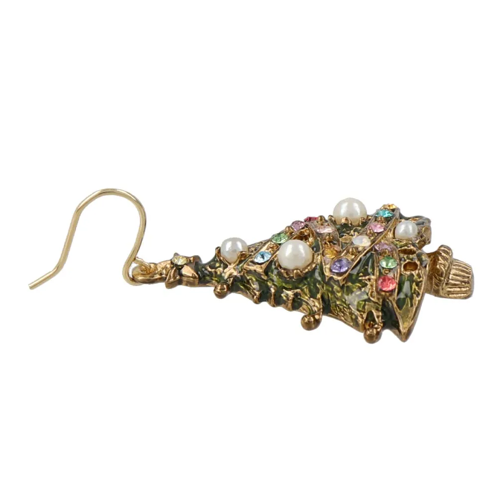Tree and Cross Drop Earrings