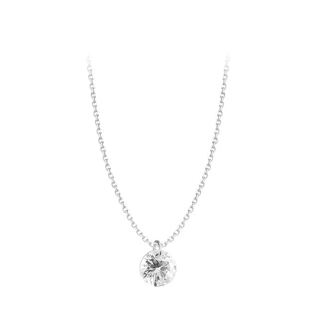 Trendy Sweet 925 Sterling Silver  O-Chain AAA CZ Mosaic Zircon Pendant Choker Necklace 2020 Fine Jewelry For Women Gift NK013